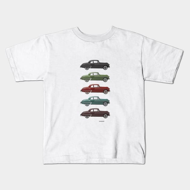 Five Oldsmobiles Kids T-Shirt by DaJellah